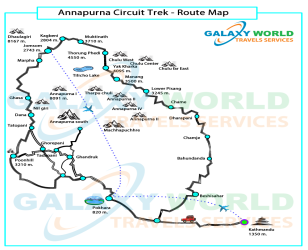 Route Map Of Annapurna Circuit trek